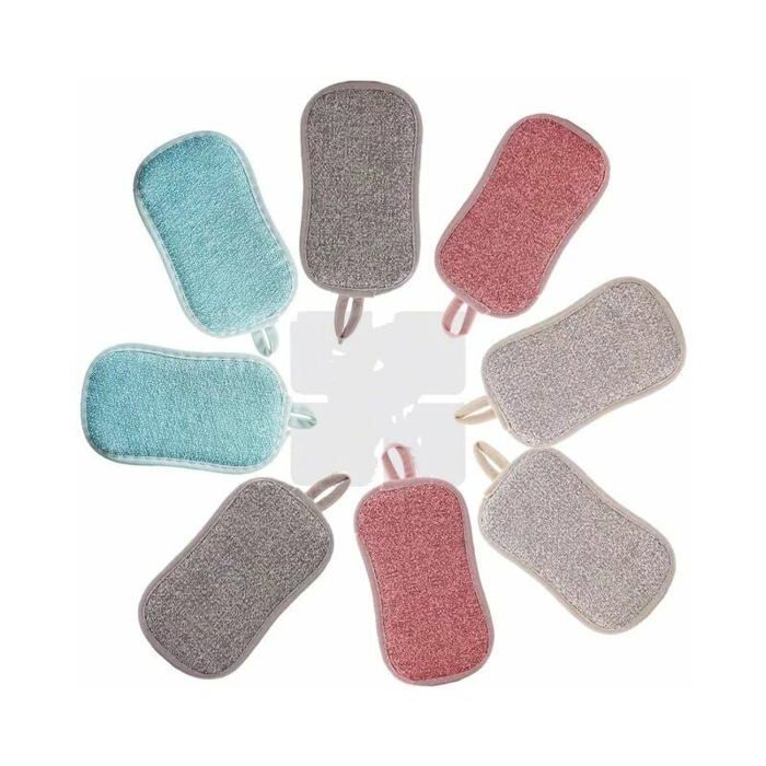 Eponge MicrofibreEponge Lavable ReutilisableEponge LavableAntibactérienne RéutilisableNe Raye Pas Double Face Coté Doux Et