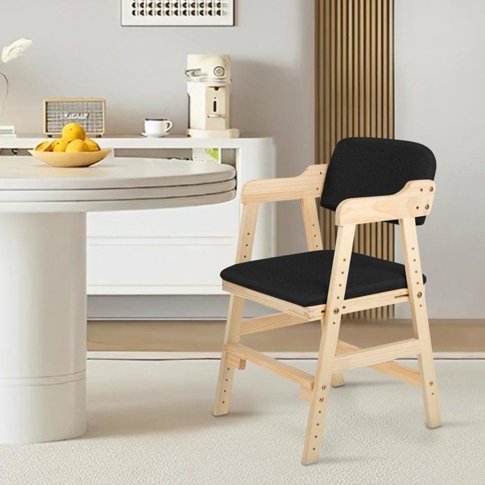 SUPFINE Lot de 1 Chaise de Salle À Manger - Chaise Enfant - Réglable en Hauteur - Fauteuil en Bois - Conçu pour enfant et adulte