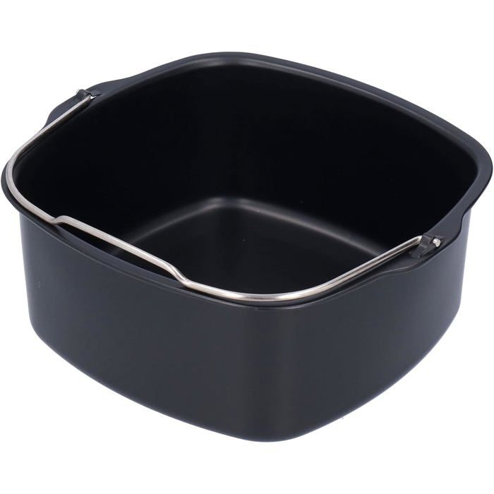 Moule Carré Anti-adhésif Pour Friteuse à Air Chaud - Acier Aluminium Robuste, Résistant Haute Température, Parfait Pour Gâteaux, Brownies & Plus