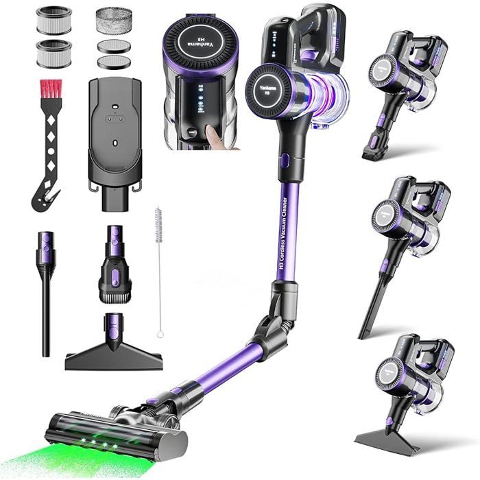 Aspirateur Balai - AUTREMENT - H3 Plus - 45Kpa - 550W - 60 Min Autonomie - Violet