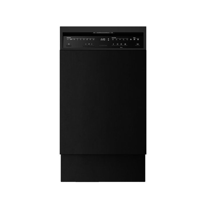 Klarstein Velaire Lave-vaisselle encastrable 45 cm Minimaliste compact puissant Classe B Noir - Klarstein