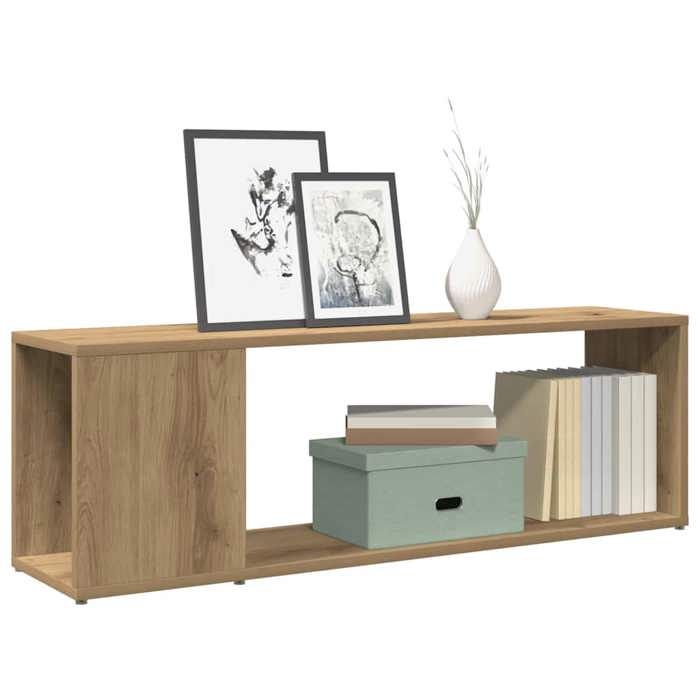 SALE 2026 Armoire étagère magazine Brun - Meuble TV chêne artisanal 100x24x32cm - bois dingénierie PRO216703009