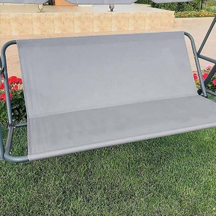 Housse de rechange pour balancelle - PZCC - 138 x 50 x 50 cm - Tissu Oxford 600D - Universelle 2-3 places - Gris