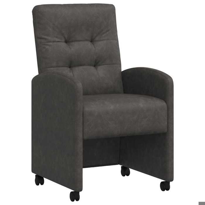 NEUF 2026 CHIC Chaises à Manger 2 pcs SWEETY SIEGE CUISINE avec Roues Noir 58x67x97 cm CCC3003