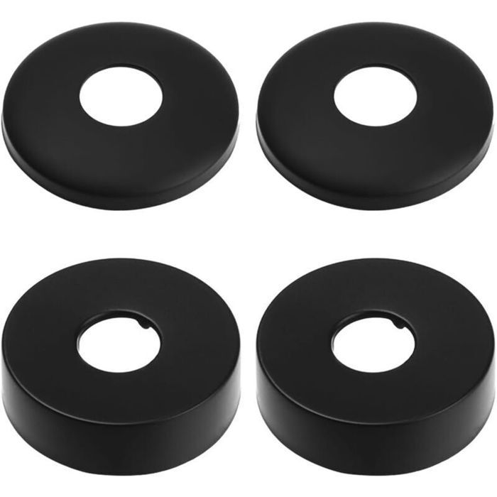 Rosaces de robinet - PZCC - PZCC - Noir - Lot de 4 - Diamètre extra-large