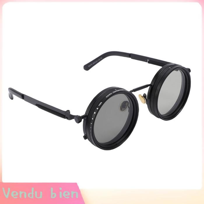 Lunettes de soleil à teinte réglable filtre ND2-400 à 9 vitesses lunettes de soleil de pêche polarisées rondes de 49 mm pour