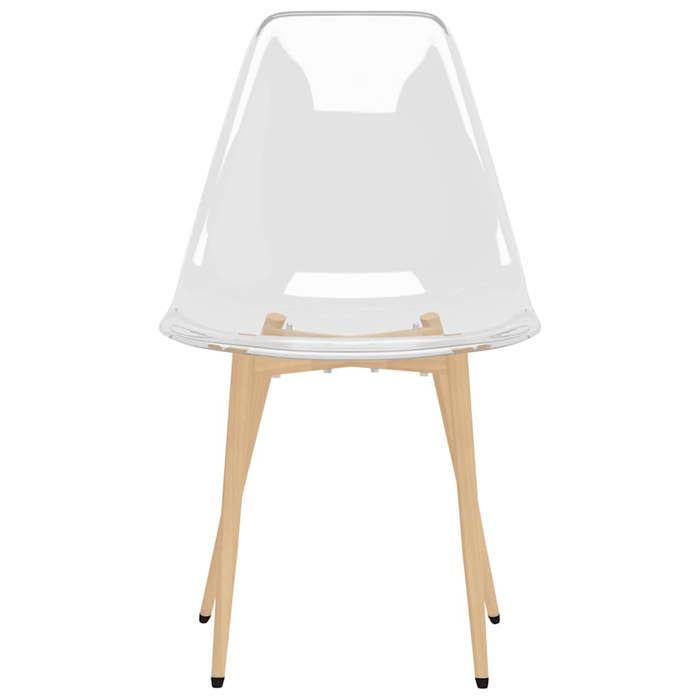 Chaises cuisine(2 pcs) - Transparent - Chaises à manger - 2 personnes - Transparent PET 46x52x84 cm F3234