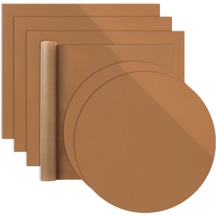 Papier Cuisson - Lot De 6 - Silicone Réutilisable - Antiadhésif - Four Et Micro-ondes - 36x42cm Et Diam 38cm UMD MUSICAL