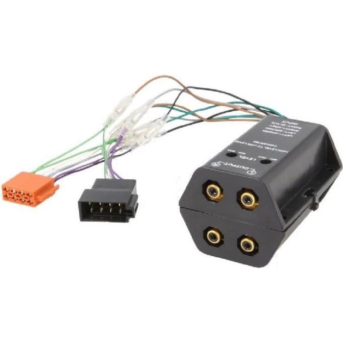 Adaptateur pour ajout amplificateur sur systeme origine - ISO 4 canaux - ADNAuto