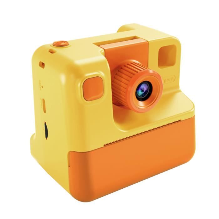 Appareil Photo Instantané Avec Impression - Écran Couleur 3 Pouces, 32MP, 1080P, 3 Rouleaux De Papier Inclus (Jaune)