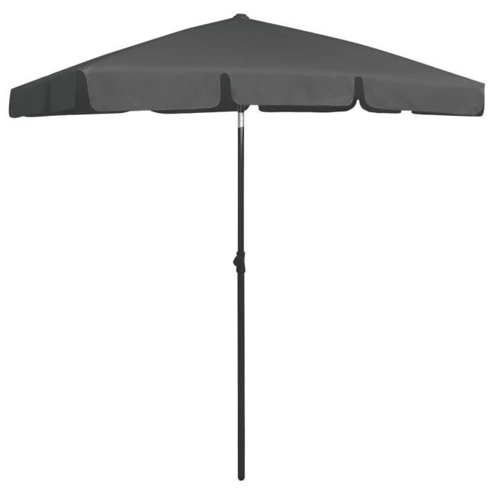 2M Parasol de Plage, Parasol de Jardin Extérieur avec Inclinaison à