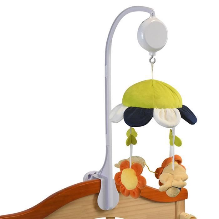 Support Mobile Bébé En Bois Réglable - Pour Lit, Table à Langer, Rotation 360°, Naturel Et Sûr - 10