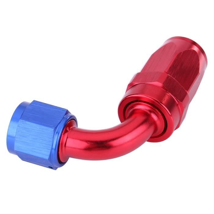 Adaptateur De Tuyau Carburant AN6 à AN10 - Raccord Réducteur à Bride En Aluminium Bleu