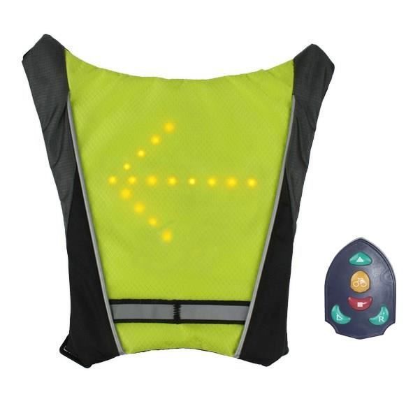 Sac à dos de vélo étanche lampe témoin sécurité LED clignotant télécommande sans fil