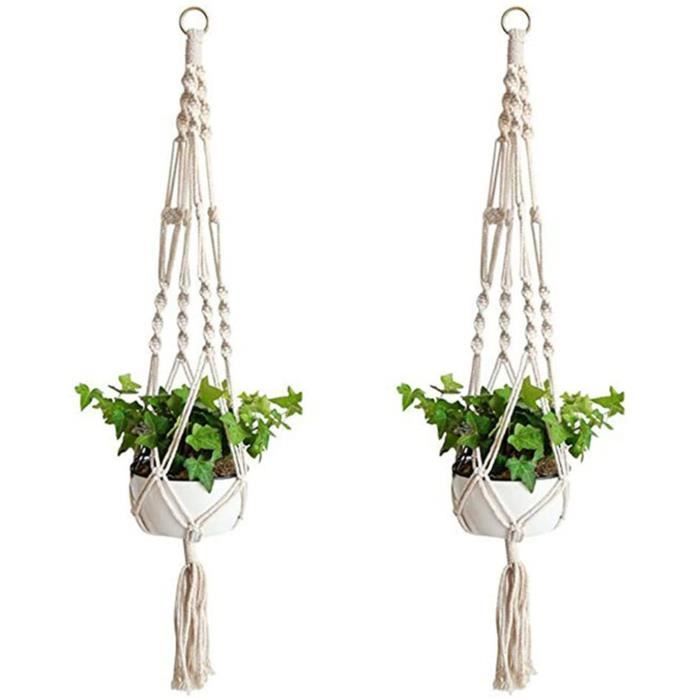 Pot Support Suspendu Panier Tressé Macramé Corde pour Fleur Plante plein Indoor Pot Support Suspendu Panier Tressé Macramé Corde pour Fleur Plante plein Indoor