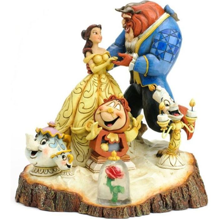 Figurine La Belle et La Bête - Collection Disney Tradition by Jim Shore -  Effet bois peint - 20 cm - Cdiscount Jeux - Jouets