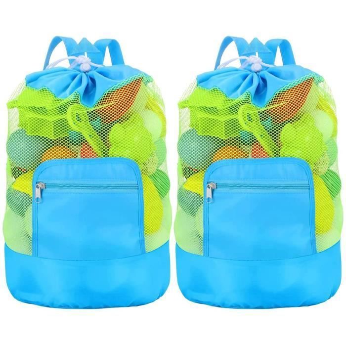 Sac Jouets Plage, 2pcs Grand Sac en Maille Sac à Dos de Plage pour Enfant  Sac en Filet Pliant Sac à Dos Rangement avec Cordon Pliant - Cdiscount Jeux  - Jouets