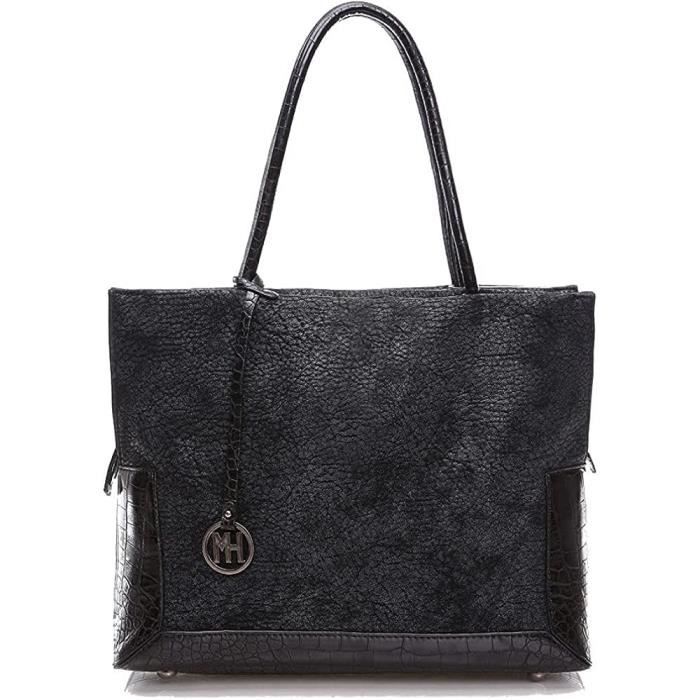 Sac a main on sale simili cuir noir