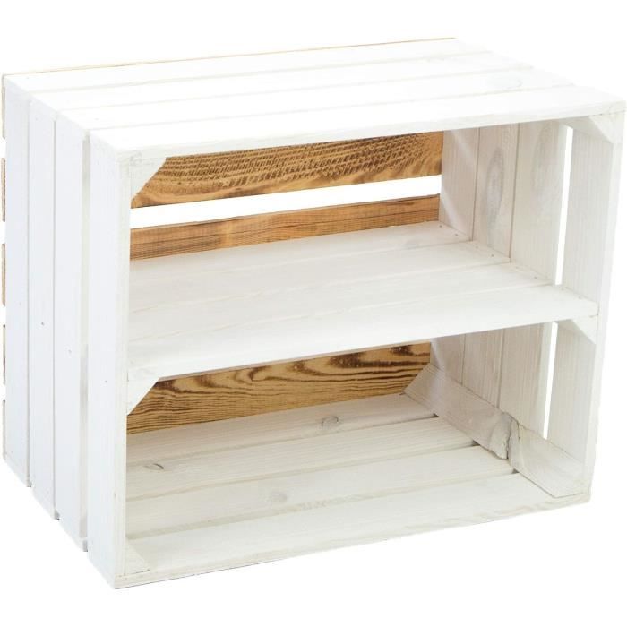Planche Bois Etagere Caisses U00e0 Fruits Avec Planche Centrale Caisses En Bois Caisses U00e0 Vin Caisses U00e0 Pommes U00c9tagu00e8re Commode Flammu00e9e 50 X 40 X 16 Cm Caisse Bois