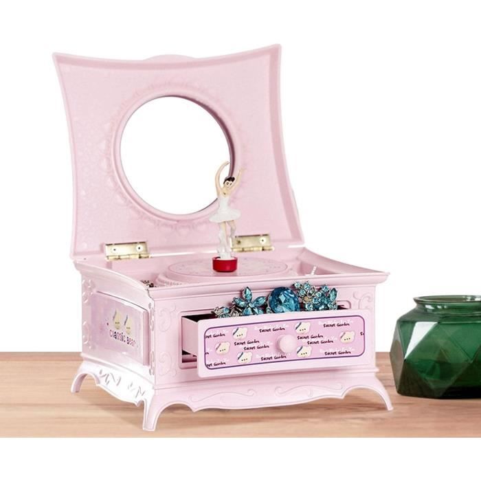Boîte à Bijoux Musicale Ballerine - Boîte à Musique Avec Danseuse Qui Tourne - Cadeau Fille
