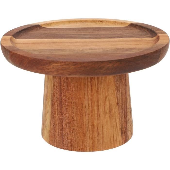 Présentoir à Gâteaux En Bois Rond 30CM - Plateau Service Multifonction MagiDeal
