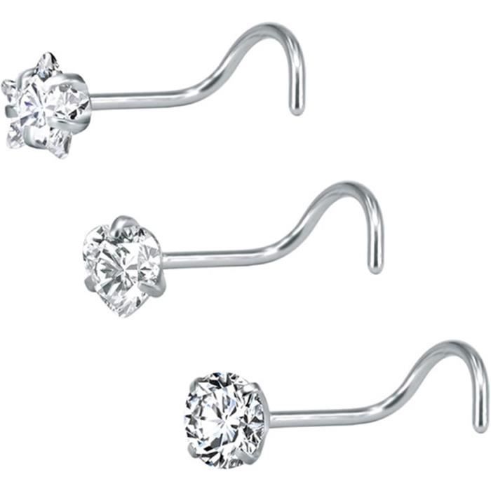 Piercing Nombril ANAZOZ Acier Inoxydable Fleur Ornée De Zircones - Bijou Fantaisie Élégant Et Brillant