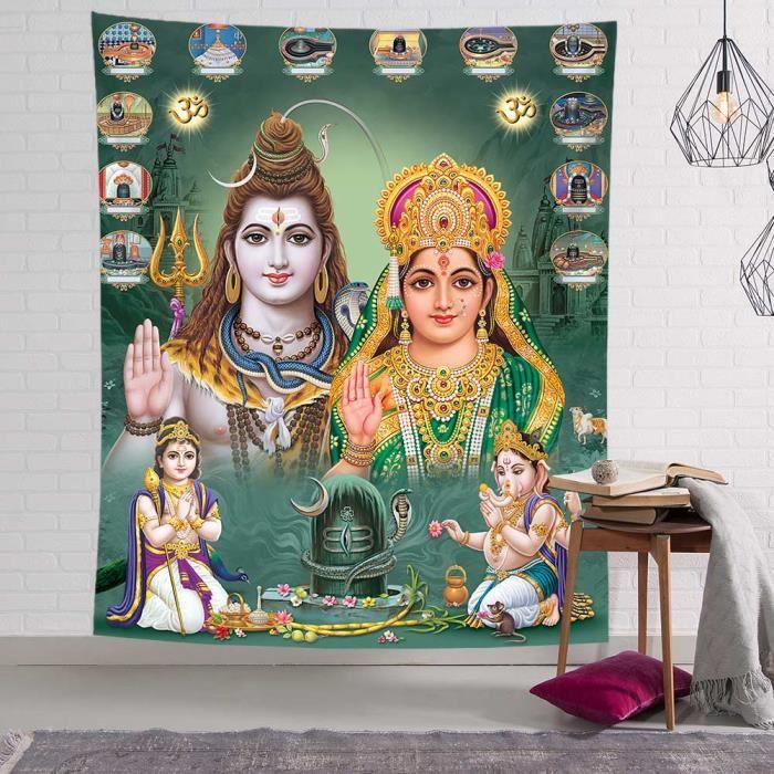 Tenture murale en tissu ou macramé, déco indienne ou bohème
