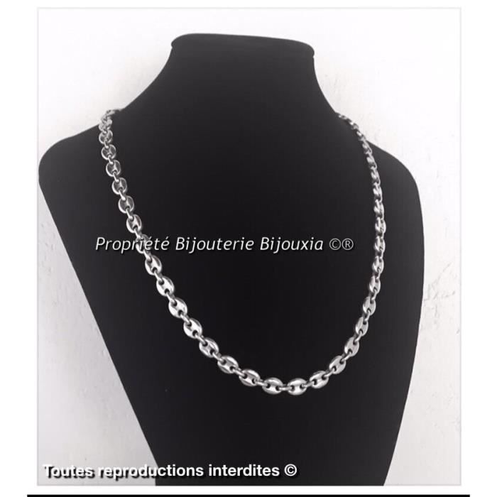 Collier graine de café acier Clearance