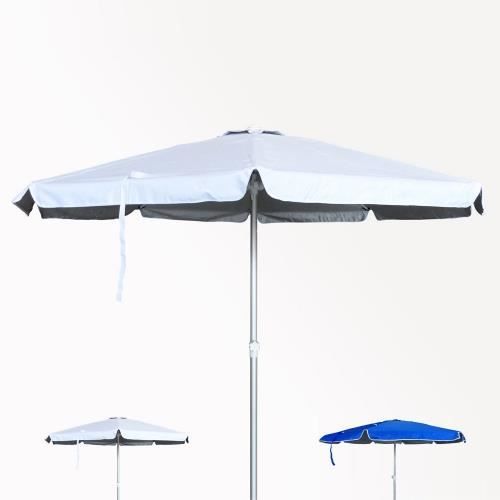 Parasol De Plage 220 Cm Terrasse Aluminium Antivent Protection Uv Bagnino Blanc Achat Vente Parasol Parasol De Plage 220 Cm Cdiscount