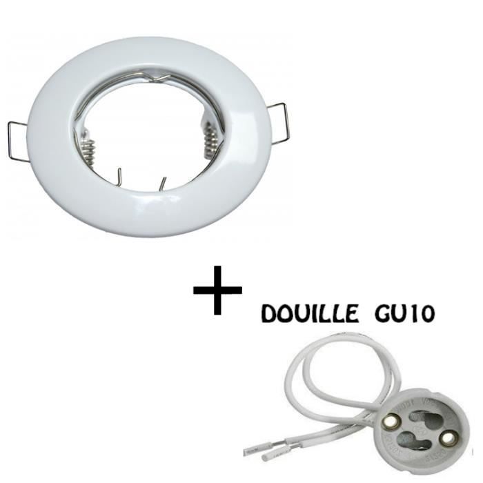 Fixation De Spot Encastrable Modele Classic White Fixe Douille
