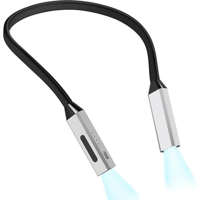 Lampe De Lecture Rechargeable ABOHU - 3 Modes De Lumière, Col Flexible 360°, Clip, Autonomie Longue