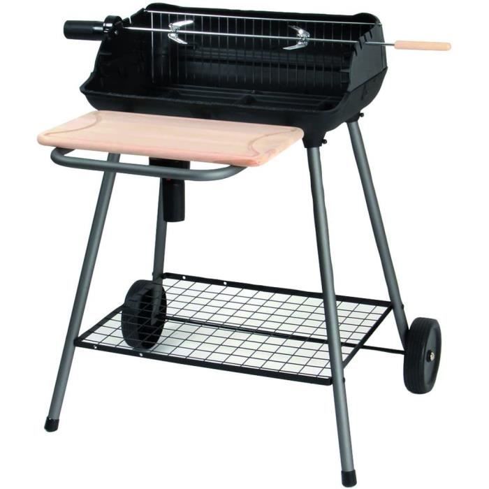 Delamaison Bergamo Barbecue Charbon en Fonte, Gris [68] Cdiscount Jardin