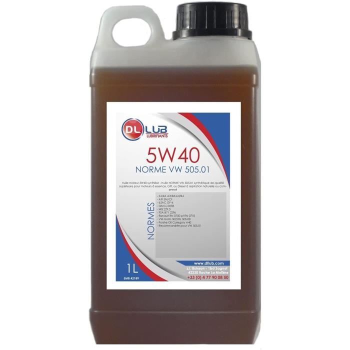 Huile moteur synthèse 5W40 - Huile 505.01-1 litre[73] - Cdiscount Auto