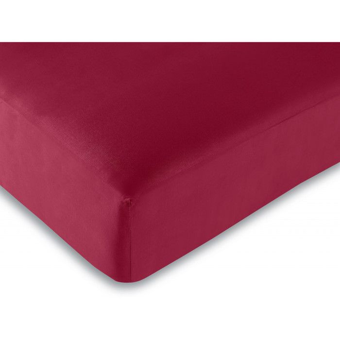 Drap housse 57 fils/cm² toutes dimensions - 160x200 - Rouge