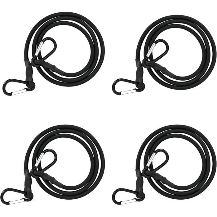 4 Tendeurs Élastiques Avec Crochets - 60cm, Sandow Pour Bagages, Moto, Camping