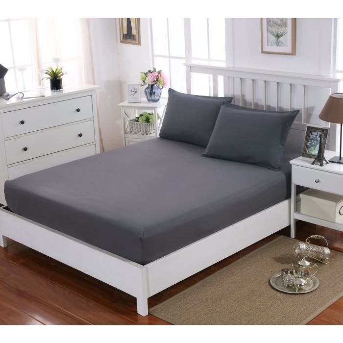 Prix Sp/écial Produit de Marque dans Diff/érentes Tailles et Couleurs 100/% Polyester NatureMark Gris Argent 120x200 cm Drap Housse en Microfibre
