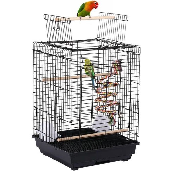 Yaheetech Cage Oiseaux sur Pied Volière Détachable pour Grosse Perruche  Perroquet Canari Mandarin Extérieur 59 x 59 x 139,5 cm : :  Animalerie