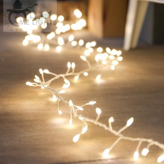 Szaerfa 1M 2M 3M lumières de fée à piles blanc chaud LED fil de cuivre  guirlande lumineuse pour mariage Festival vacances fête décoration de la  maison lampe (1 mètre) : : Luminaires