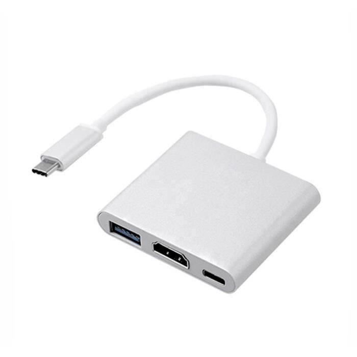 Adaptateur USB3.1 Type-C vers HDMI - USB 3.0 - USB-C Type C Hubs Convertisseur pour Nouveau Apple Macbook,Google Chromebook P C01AC9
