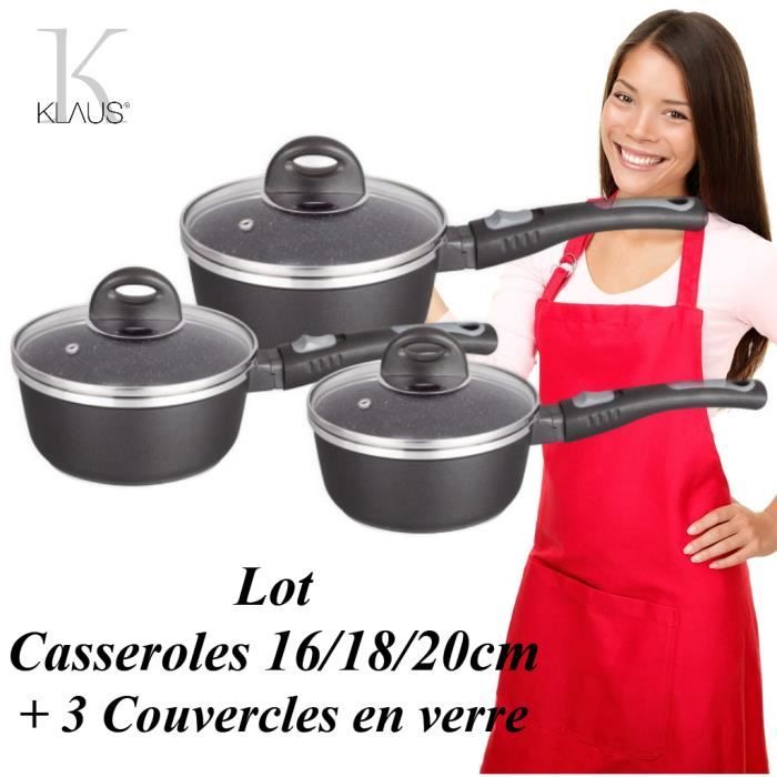 Série de 5 casseroles inox PRO 12/14/16/18/20cm SCHUMANN