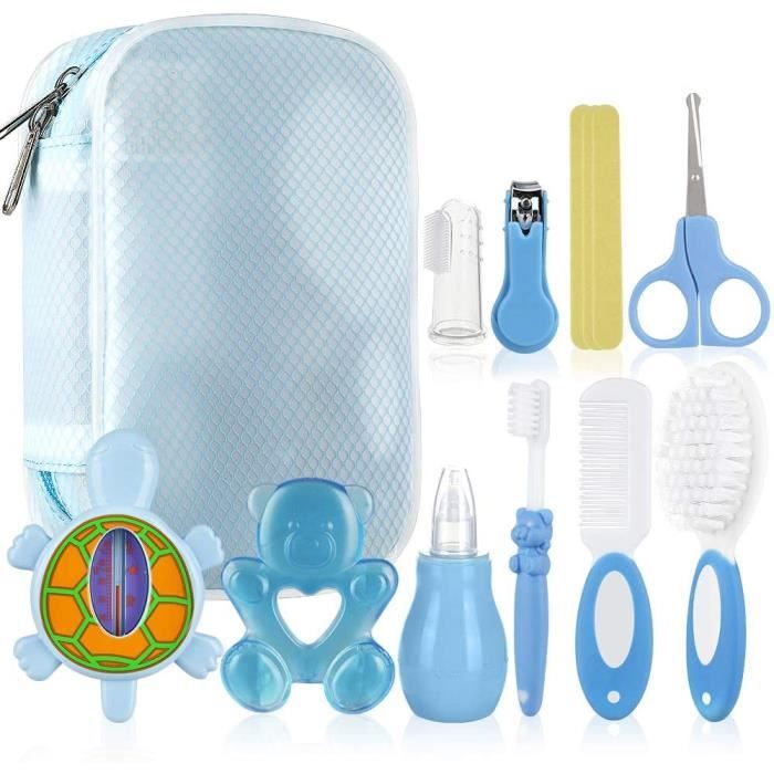 Lictin Trousse De Soin Bebe 10pcs Kit De Soin Bebe Trousse Bebe Naissance Portable Kit Toilette Bebe Naissance Inclut Thermometre Bleu Achat Vente Coffret Soin Bebe Prolongation Soldes Cdiscount