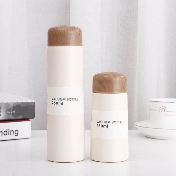 GOURDE,Beige 600ml--Bouteille isotherme sous vide, en acier inoxydable, pour le café et le thé GOURDE,Beige 600ml--Bouteille isotherme sous vide, en acier inoxydable, pour le café et le thé