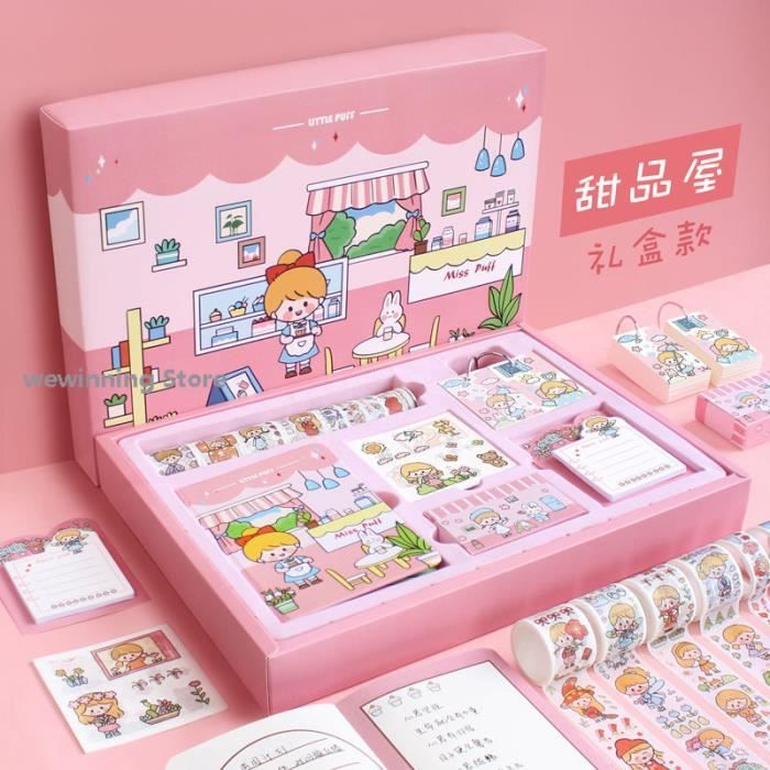 12 Stickers Nounours Roses Kawaii – Gommettes 6 Cm – Déco Carnet, Téléphone, Scrapbooking – 26,5 X 18,5 Cm