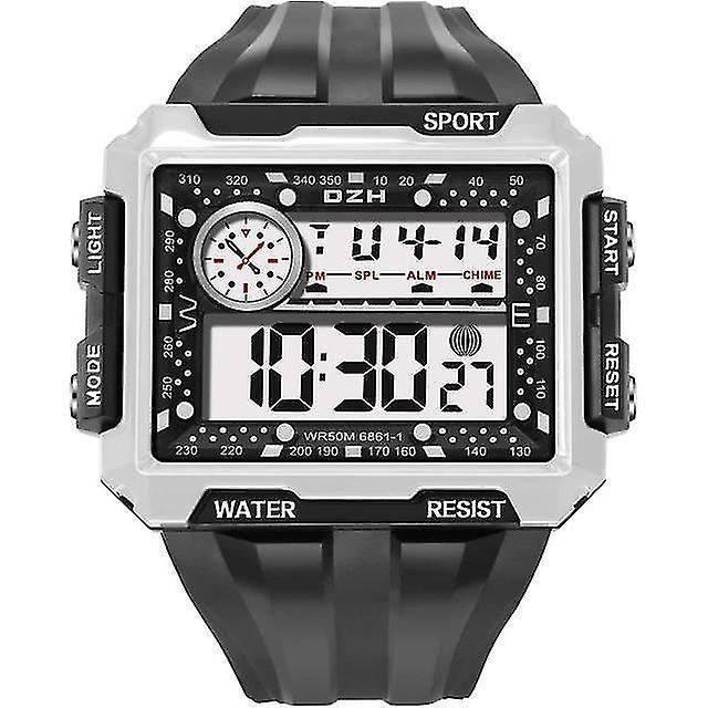 Montre connectee LED Digital Watches Mens Luxury Brand Fashion Men s Sports Watch Blanc D654305507 Cdiscount Telephonie