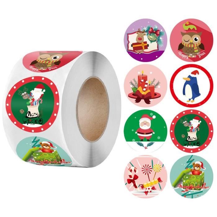 Lot de 200 étiquettes autocollantes de Noël, 4 styles d'étiquettes autocollantes de Noël, autocollants de Noël en papier , autocollants inscriptibles, rouleau d'étiquettes de nom Merry Christmas Lot de 200 étiquettes autocollantes de Noël, 4 styles d'étiquettes autocollantes de Noël, autocollants de Noël en papier , autocollants inscriptibles, rouleau d'étiquettes de nom Merry Christmas