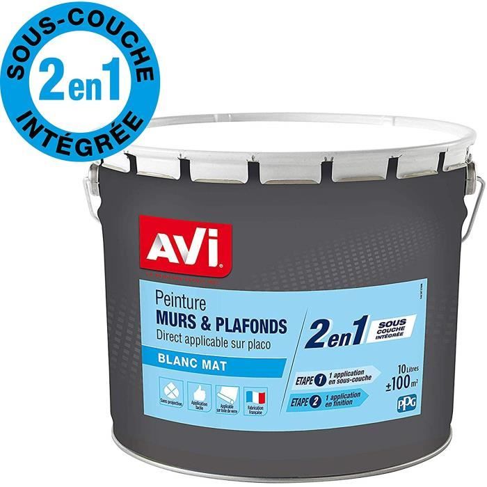 Peinture Mur Et Plafond Blanc Mat, 12 L à Prix Carrefour