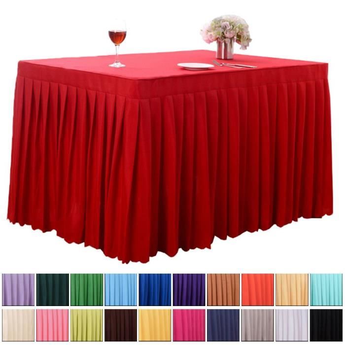 Jupes De Table Festives à Franges Métalliques - Lot De 6 Pour Décoration Anniversaire/Mariage | 73x274cm Bleu