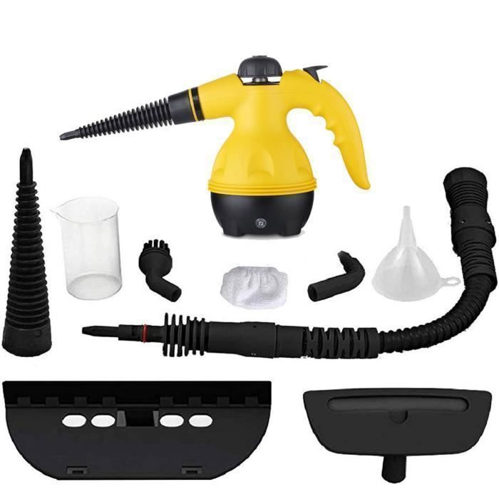 Nettoyeurs Vapeur Portatifs Cuiseur Vapeur 350ML 1000W pour le Nettoyage Ensemble 9 en 1 pour le Nettoyage de la Maison - Alfoyu