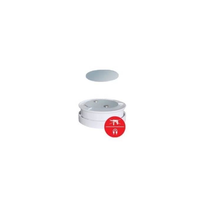 Fixation magnétique pour détecteur de fumée - CHACON - Installation rapide et facile - Poids max 500gr - Blanc
