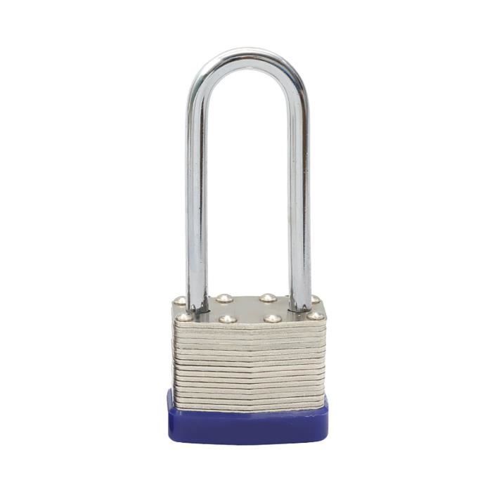 Cadenas Extérieur Am-Tech - Fer Chromé 40mm - Anse Longue - Haute Sécurité
